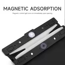 LED Car Trash Can – Waterproof PU Leather Hanging Garbage Bag with Magnetic Lid