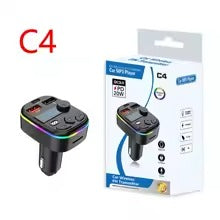 Bluetooth-Compatible 5.3 Car FM Transmitter Hands-Free MP3 Player Charger