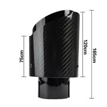 Universal Carbon Fiber Exhaust Tip – Glossy Stainless Steel Tail Pipe for Cars & SUVs