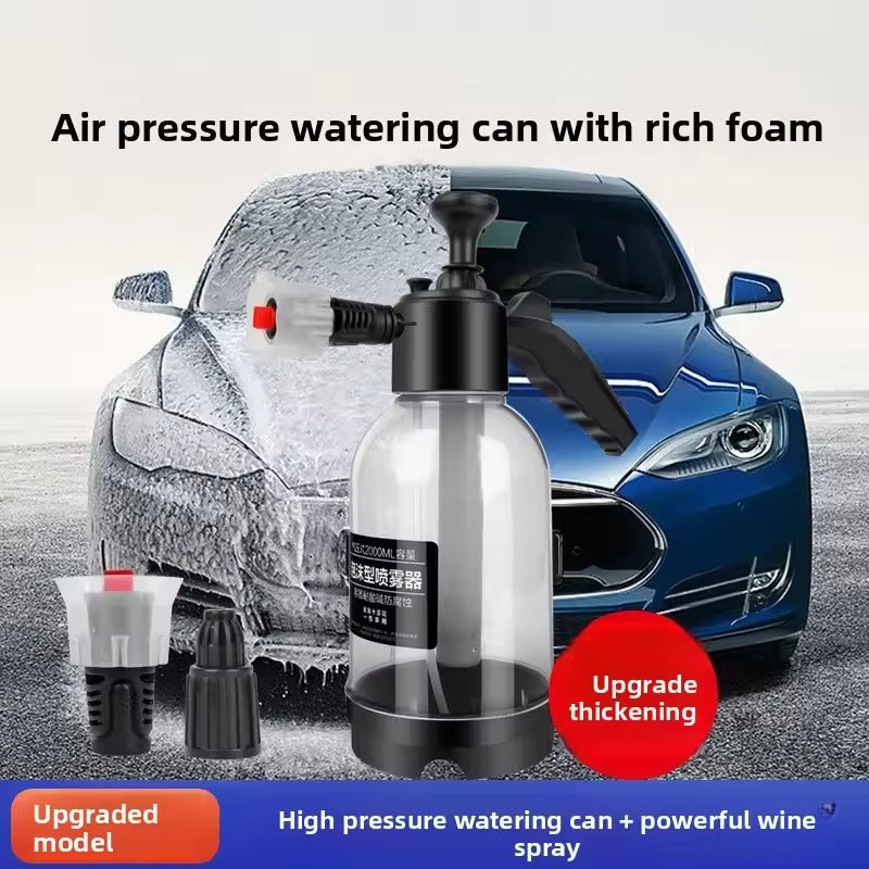 2L Handheld Foam Sprayer for Car Wash – Air Pressure Cleaning & Disinfection Bottle