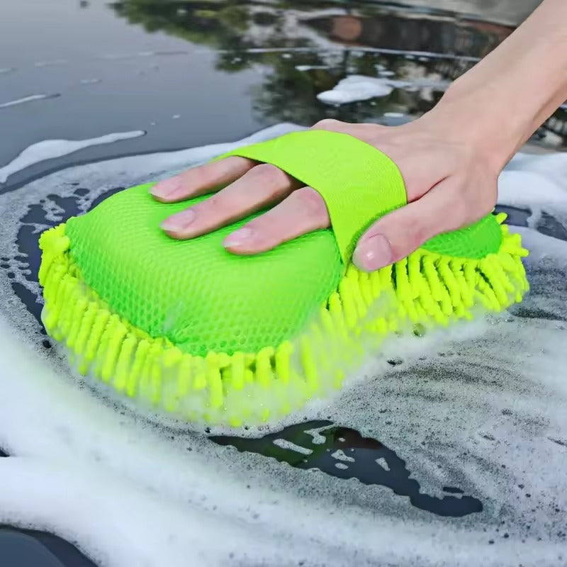 Microfiber Car Wash Sponge & Gloves – Scratch-Free Auto Detailing