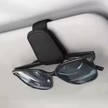 Magnetic Car Sunglasses Holder – Leather Clip for Sunshade & Tickets