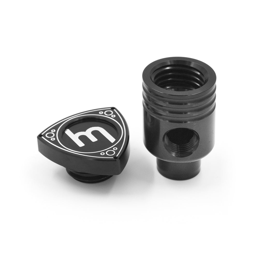 Short Oil Filler With Breather & Cap Combo For Mazda Rotary Engines - Billet Aluminum